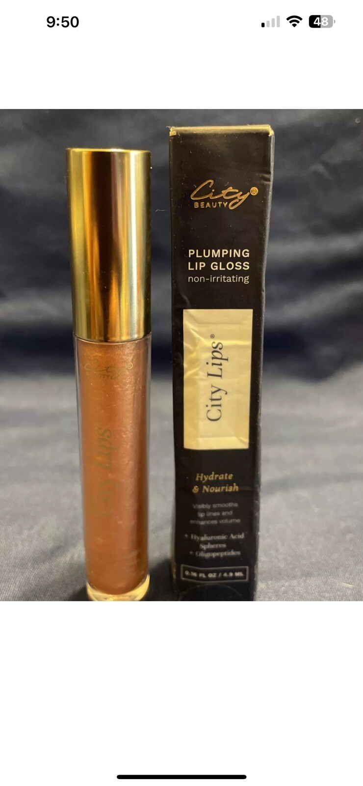 City Lips  NUDE YORK plumping LIP GLOSS City Beauty SAMEDAY FAST SHIP