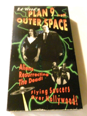 Ed Wood's Plan 9 From Outer Space VHS Bela Lugosi Vampira Black And White