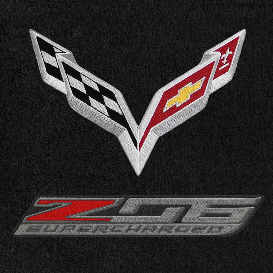 Alfombrillas Lloyd Mats Corvette C7 2014-19, 2 piezas, banderas + Z06 Foto 3 de 4