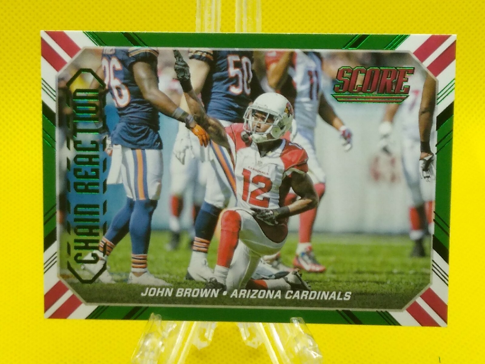 John Brown 2016 Score Chain Reaction GREEN #5 Pittsburg State Arizona Cardinals 