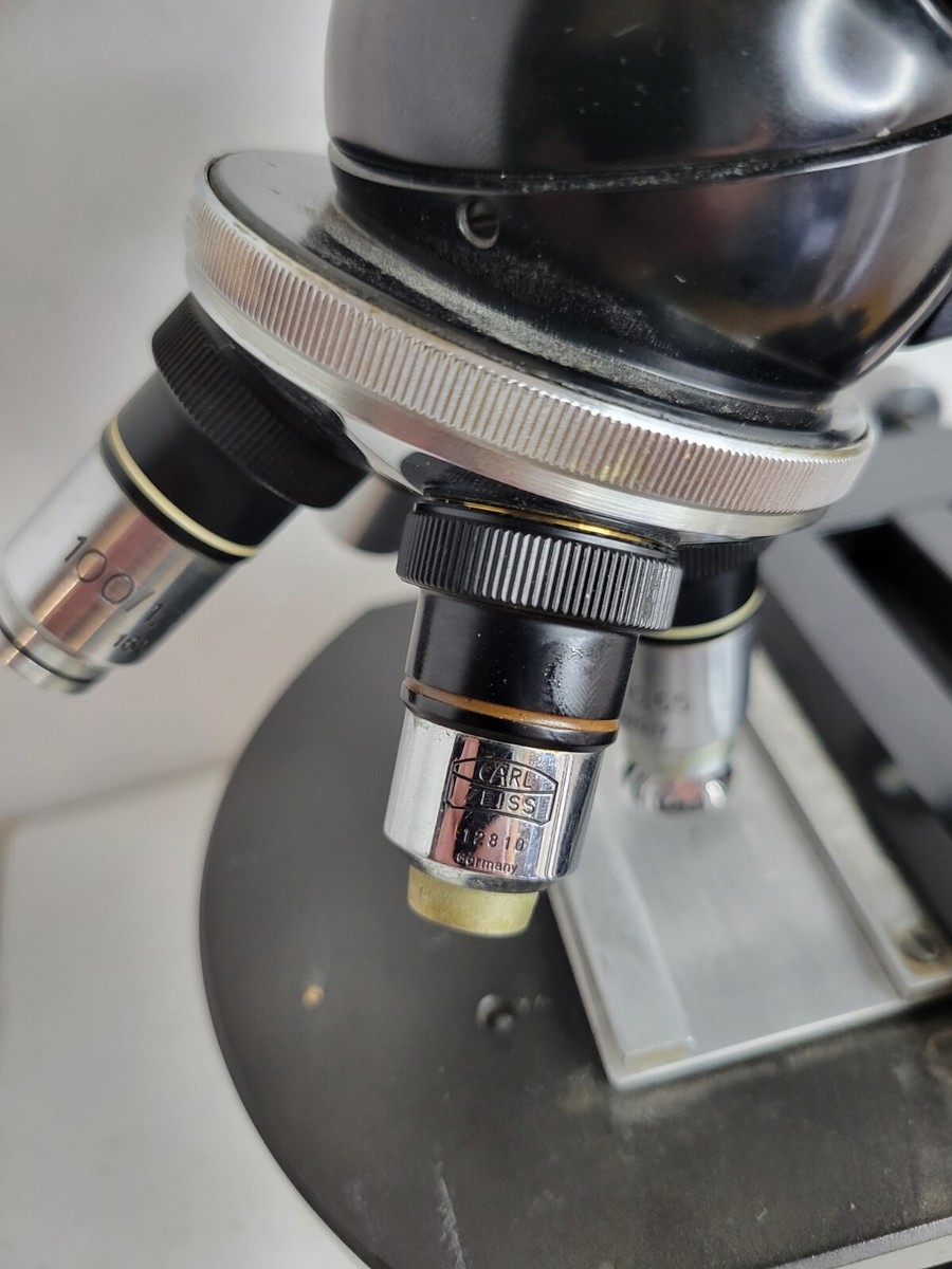 Carl Zeiss Winkel Standard Microscope Vintage Black Made In
