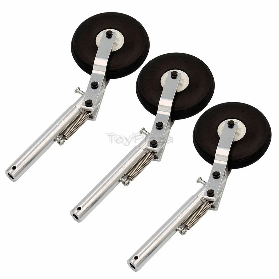 150x5mm Aluminum Spring Absorber Landing Gear & PU tyre for RC Airplane Aircraft - Image 2 of 4