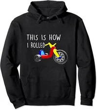 Nostalgic Big Tricycle Wheel This Is How I Rolled Unisex Hooded Sweatshirt