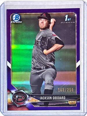 2018 BOWMAN DRAFT CHROME PURPLE REFRACTOR JACKSON GODDARD #BDC-147 168/250