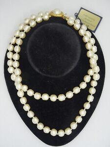 VINTAGE CAROLEE INSPIRED BY JACQUELINE KENNEDY DOUBLE STRAND PEARL ...