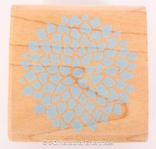 Inkadinkado ZINNIA Flower Top Wooden Rubber Stamp 95866K