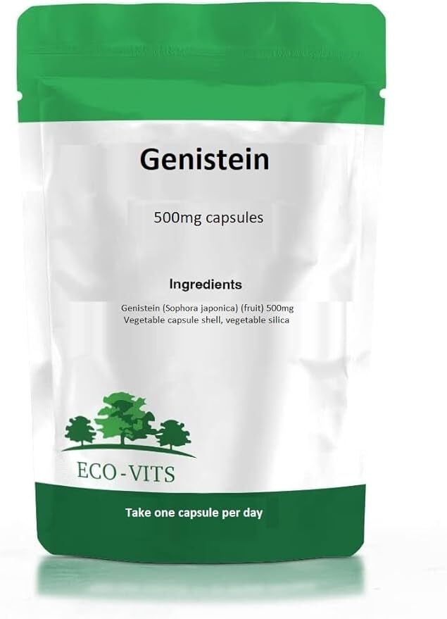 Cápsulas ECO-VITS Genistein 500mg. PACAQUETADO reciclable.