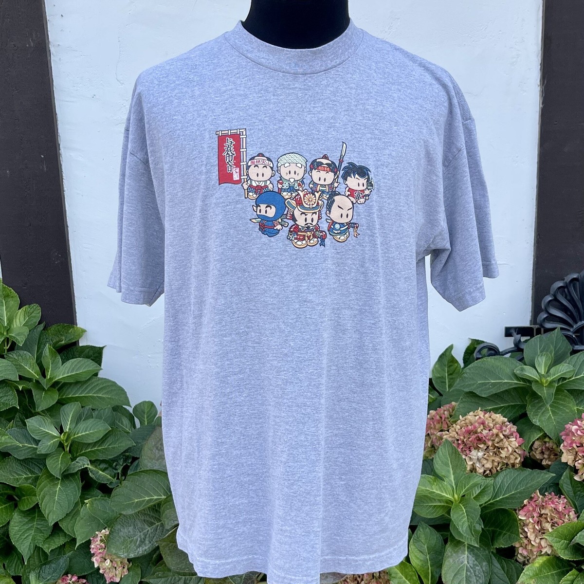 Vintage Stamco Shirt Mens XL Gray Warriors Japanese Art Logo