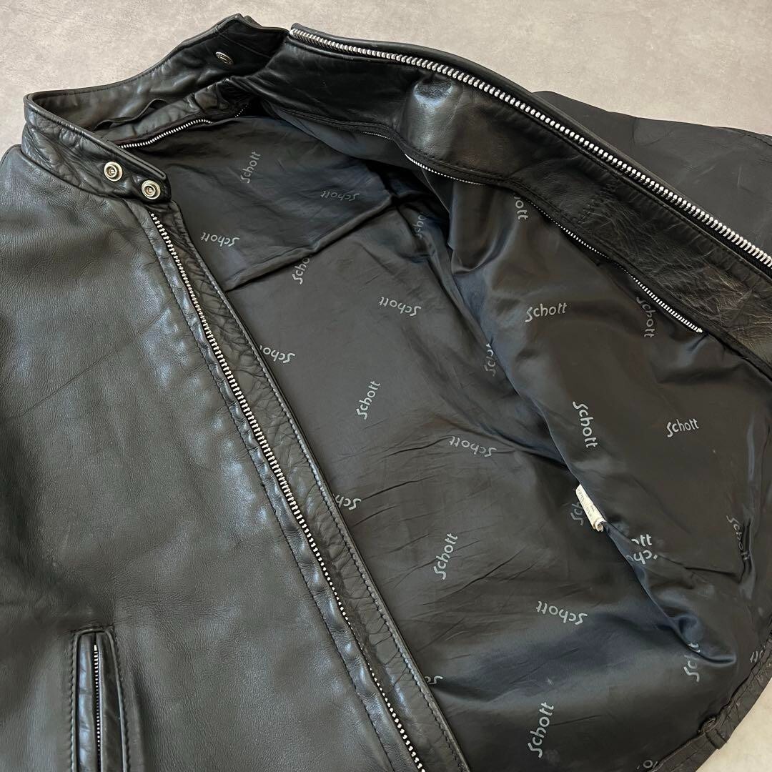 Schott 641 Leather Single Riders Jacket Men Size 36 Black | eBay Schott 641 Leather Single Riders Jacket Men Size 36 Black | eBay