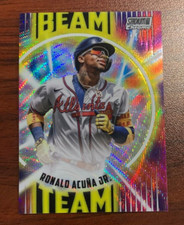 Ronald Acuna Jr. 2022 Topps Stadium Club Chrome #BT-1 Beam Team Wave Refractor 