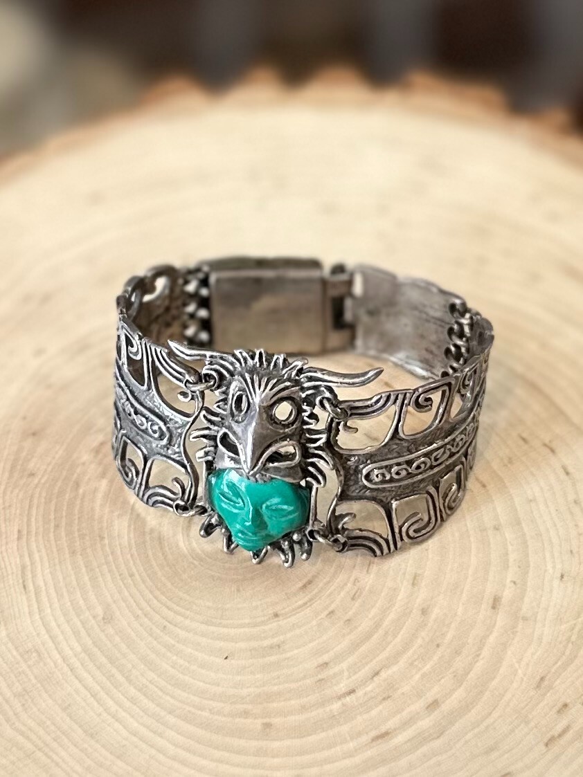 アクセサリー taxco vintage bracelet Taxco Hector Aguilar Aztec Panel Bracelet | Vintage Sterling