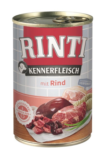 Rinti Kennerfleisch Pur Rind 24X 400G Nassfutter Feuchtnahrung Hundefutter-image