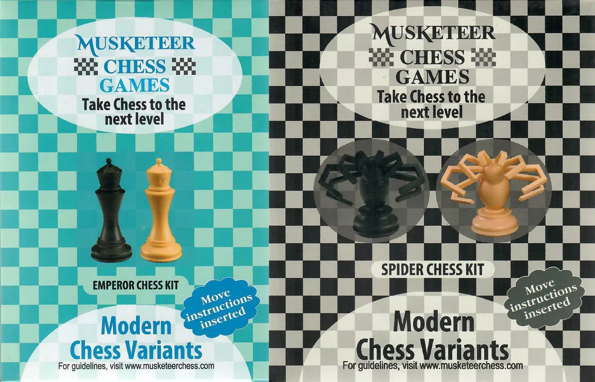 Musketeer Chess Variant Kit -  (Dragon) & Spider - Black