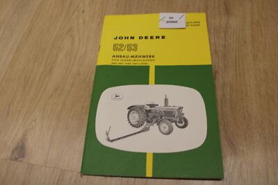 John Deere Mäh. 52 820,920,1020,1120,2020 Betriebsanleitung OM-Z90651  xx20960