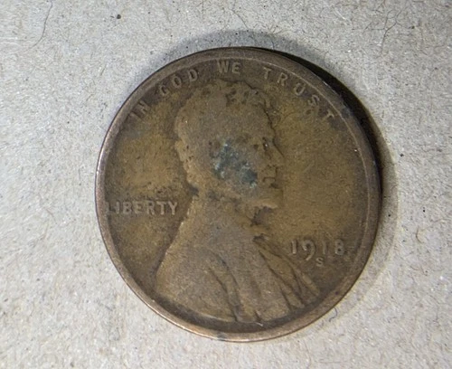 1918 S Lincoln Wheat Penny 1 Cent
