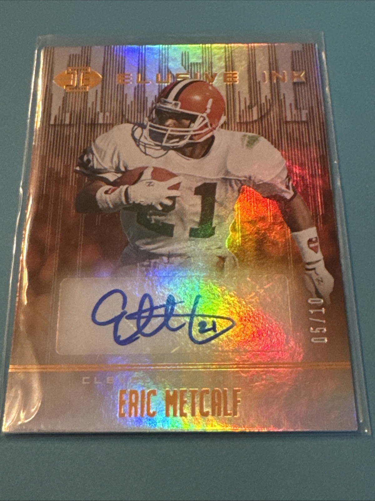 2019 Panini Illusions Eric Metcalf Auto 5/10 Elusive Ink