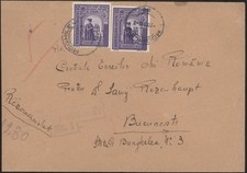 Romania, Transnistria, 1942. Reg Censor Cover 518 (2), Moghilev -  Bucharest