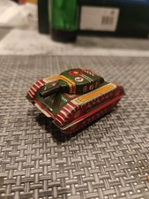 Carro armato militare vintage in latta attrito 3 pollici
