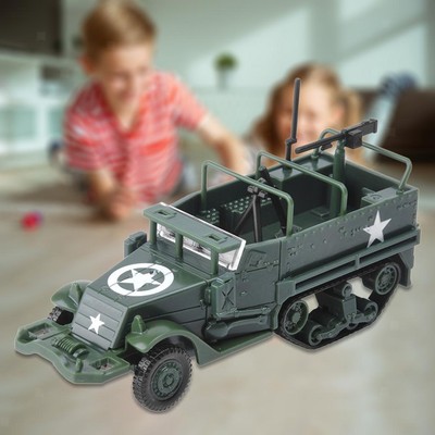 1/72 klassischen Halb Track Gepanzerte Lkw Spielzeug 4D Fahrzeug Display