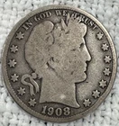 1908-D Barber Half Dollar Silver