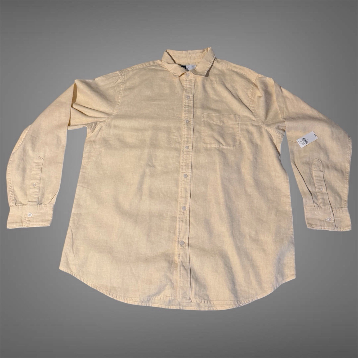 Old Navy Everyday Shirt Men's XL Linen Blend Button-Up Long Sleeve