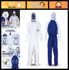 Nylon Cotton Work Coveralls with Hood, Machine Washable, Full Zipper, Pockets, 3