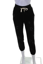 Philanthropy Womens High Rise Drawstring Stitched Star Jogger Pants Black Small