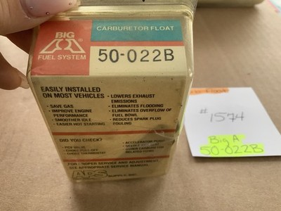 Big A Fuel System 50-022 Carburetor Float NEW, Open Box