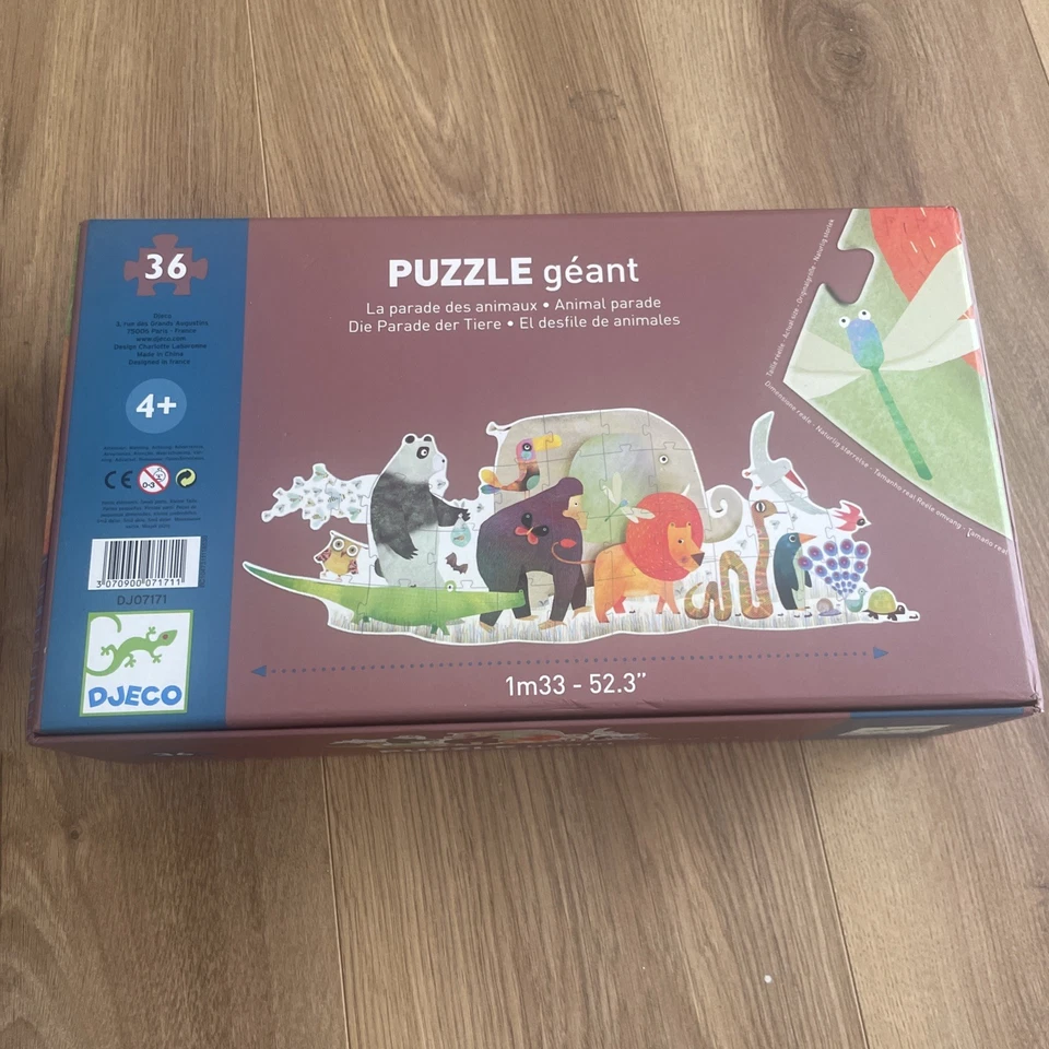 Djeco Puzzle Geant - Animal Parade - 36 Pieces - Over 1 m long - Image 2 of 4