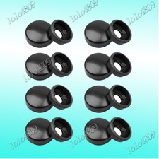 8 pair Plastic License Plate Frame Screw Caps & Bolt Covers - Car Truck Cycle