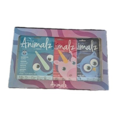 PRETTY ANIMALZ BY MASQUE BAR CLARIFYING SHEET MASK 3 SET NARWHAL UNICORN OWL 