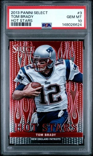 New Listing2013 Panini Select Hot Stars Tom Brady #3 PSA 10 Gem Mint First Year Select