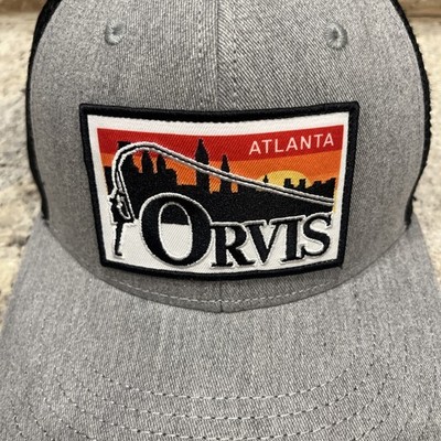 Orvis Atlanta Trucker Hat Snap Back Cap Men OSFA Gray Black