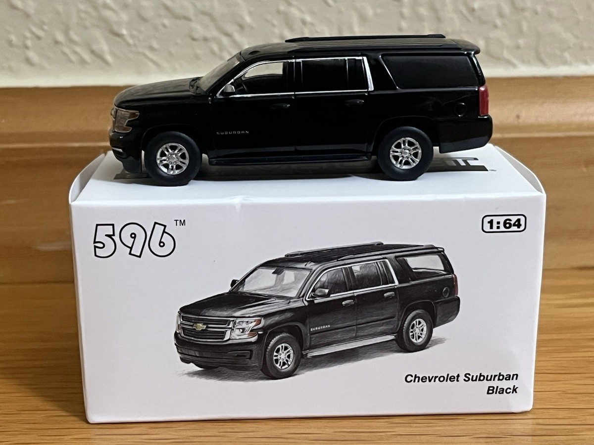 596 Model 1:64 2020 Chevrolet Suburban Unmarked Black Limited Ed