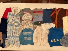 Job Lot Bundle Boys Clothes Jumpers Dressing gown Snowsuit VINTAGE 9- 24 mths+