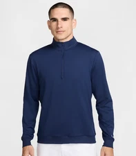 Nike Tour Men's Dri-FIT Golf 1/2 Zip Top Pullover FZ7522 410 NWT Blue