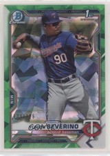 2021 Bowman Sapphire Chrome Prospects Green Refractor /125 Yunior Severino 02u3