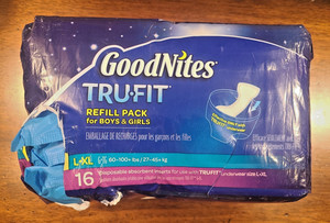 MISSING 1 15 GoodNites 37137 Unisex L/XL Size Disposable Diapers Liners Only 