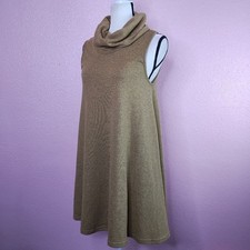 Aryeh Swing Knit Sweater Dress Medium Cowl Neck Sleeveless