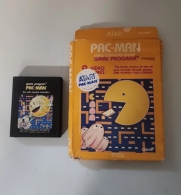 Jeu Atari 2600 Pac-Man (1981) – Version CIB Complète Avec Boîte Et Notice – État TBE