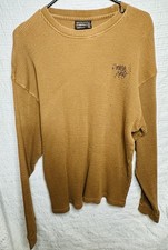 Maglione Polo Sud Maglia Marrone Manica Lunga Uomo XL Ricamato Motivo Tinta Unita