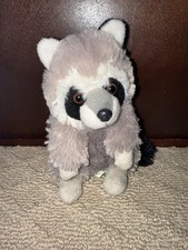 Wild Republic Raccoon Plush Cuddlekins Sitting Stuffed Animal Toy EUC