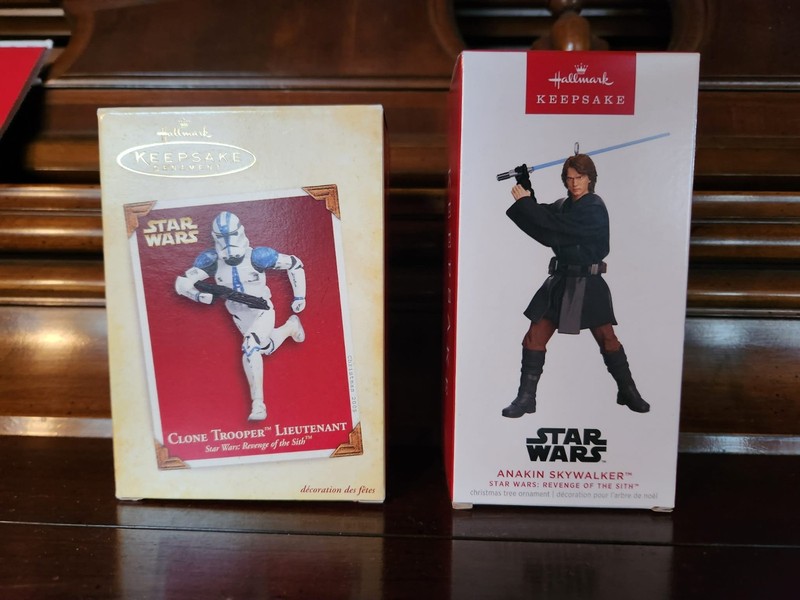 Hallmark Keepsake Ornaments Star Wars Revenge Of The Sith Clone & Anakin NIB