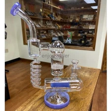 water pipe Coil Honeycomb For Glass bong Recyler Rigs  lavende smoking grinder