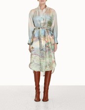 ZIMMERMANN Luminosity Painterly-print Lace Dress In Rosa Sz 0 AU 8/ US4 RRP$2451