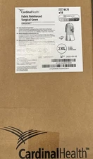 1 Case of 18 Cardinal Health Fabric Reinforced Surgical Gown 2XL XXL Extra Extra