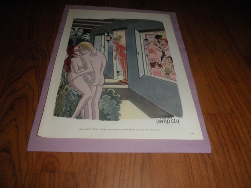 SEXY ADULT JOHN DEMPSEY CARTOON- "Workshop  now in session "-PIN-UP/PRINT