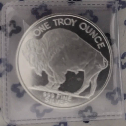 Rare .999 Fine 1 oz Silver Round – Indian Head Buffalo Design