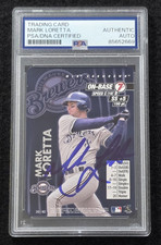 MARK LORETTA Signed MLB Showdown Baseball Card-RED SOX-PADRES-PSA