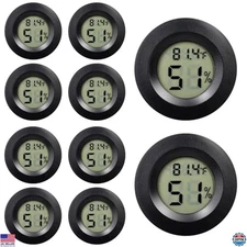 10-Pack Digital Mini Hygrometer Thermometer - LCD Indoor Temp & Humidity Gauge